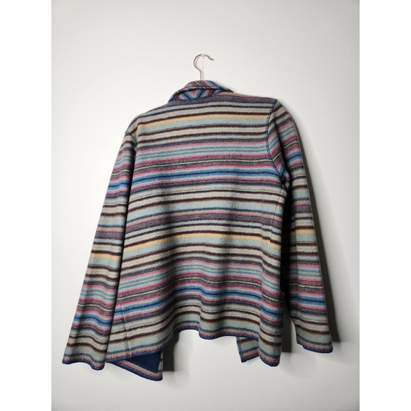 CLC Vintage Wool Striped Button Front Jacket Colorful‎ Cardigan Sweater S - Picture 5 of 5